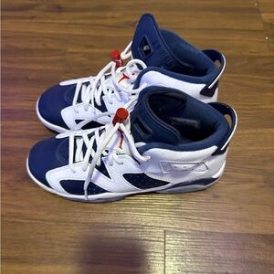 Jordan Kids Navy and White Sneakers